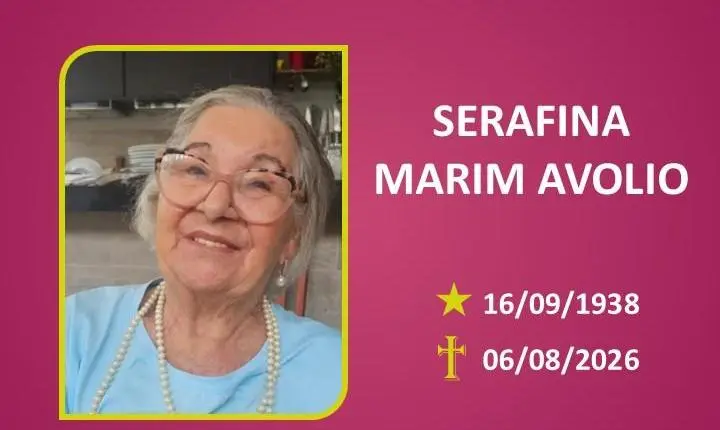 A Funerária Bom Jesus comunica o falecimento do Sra. SERAFINA MARIM AVOLIO
