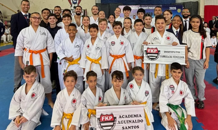 Alunos da Fábrica de Vencedor e Academia Aguinaldo dos Santos brilham no Campeonato Paulista de Karatê em Monte Alto