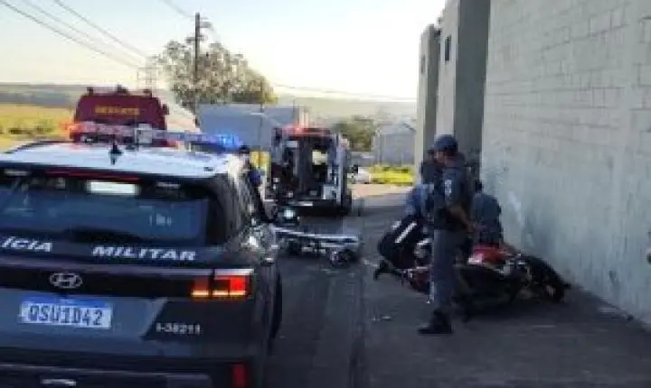 Perseguição policial em São Carlos termina com motociclista ferido