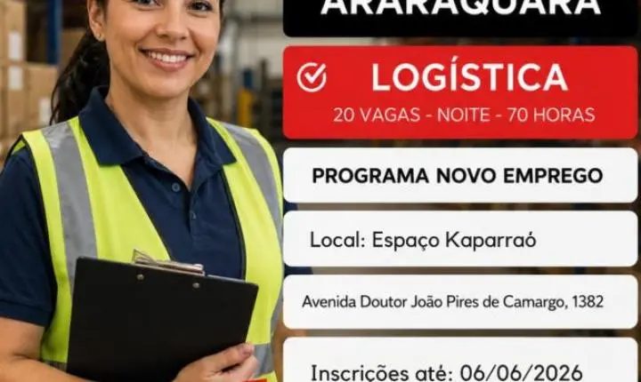 Araraquara abre inscrições para cursos gratuitos de logística e informática