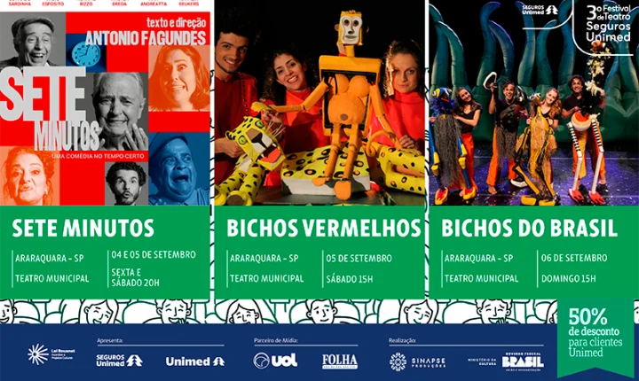 Araraquara recebe Festival de Teatro Seguros Unimed com três espetáculos