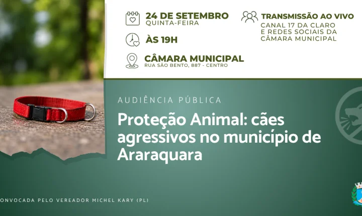 Audiência pública em Araraquara debate desafios com cães agressivos