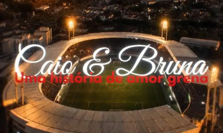 Caio e Bruna: um romance grená com participação de Felipe Melo e Felipe Cardoso