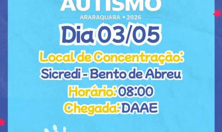 Caminhada pela conscientização do autismo movimenta Araraquara neste domingo (3)