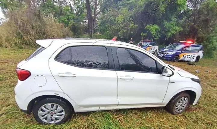 Carro furtado é localizado pela Guarda Municipal em área de mata perto do Kaparaó