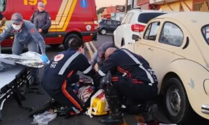 Colisão grave no Jardim Botafogo deixa motorista ferido em São Carlos