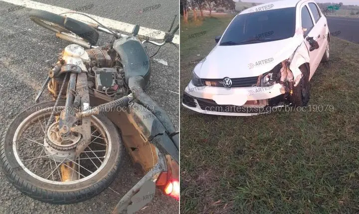 Motociclista morre em colisão frontal na Rodovia Washington Luís, em Cedral