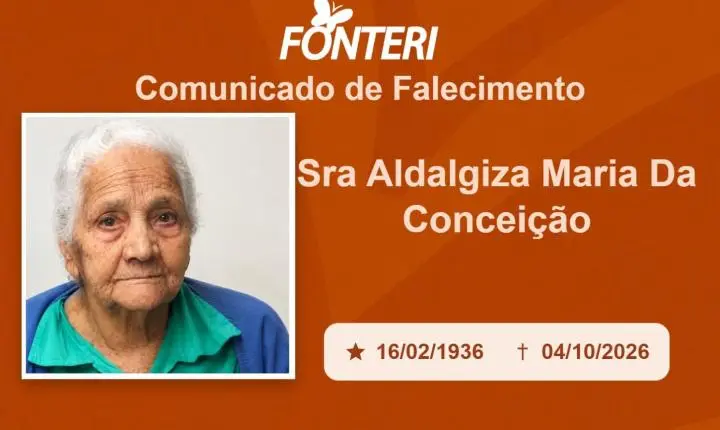 Com pesar, nos despedimos da Sra. Adalgiza Maria da Conceição 