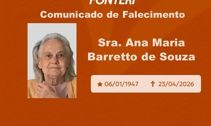 Com pesar, nos despedimos da Sra. Ana Maria Barretto de Souza.