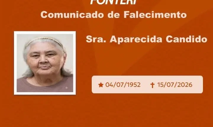 Com pesar, nos despedimos da Sra. Aparecida Candido