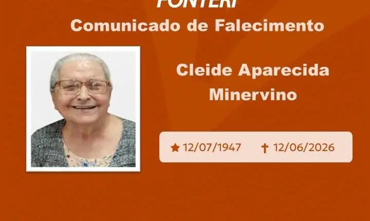 Com pesar, nos despedimos da Sra. Cleide Aparecida Minervino.