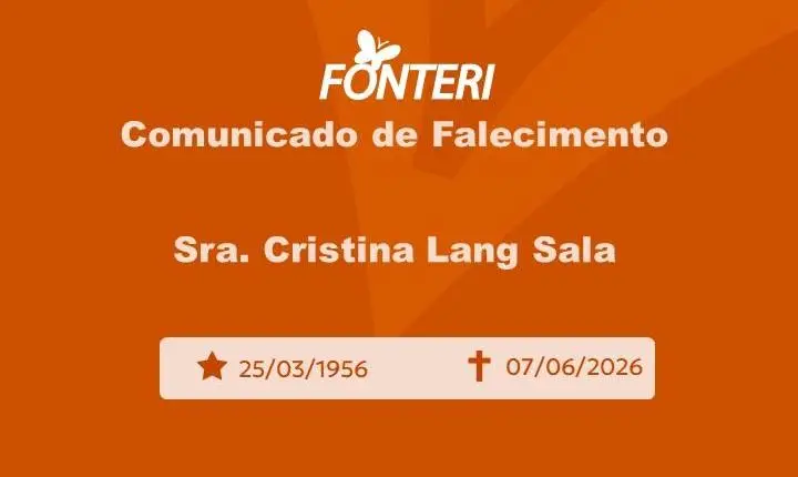 Com pesar, nos despedimos da Sra. Cristina Lang Sala