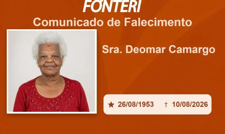 Com pesar, nos despedimos da Sra. Deomar Camargo 