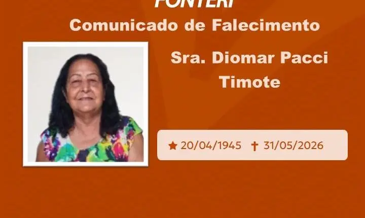 Com pesar, nos despedimos da Sra. Diomar Pacci Timote
