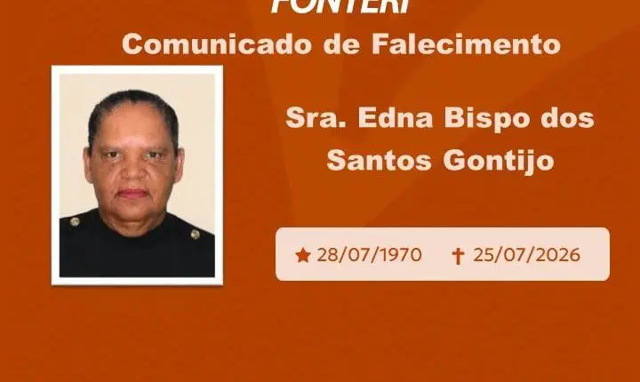 Com pesar, nos despedimos da Sra. Edna Bispo dos Santos Gontijo