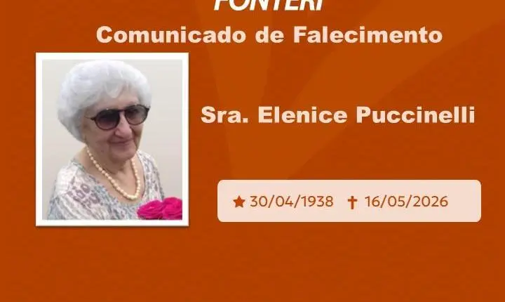 Com pesar, nos despedimos da Sra. Elenice Puccinelli