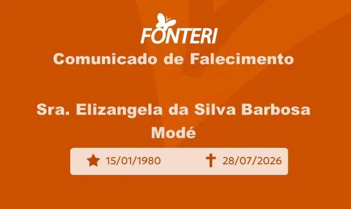 Com pesar, nos despedimos da Sra. Elizangela Barbosa da Silva Modé