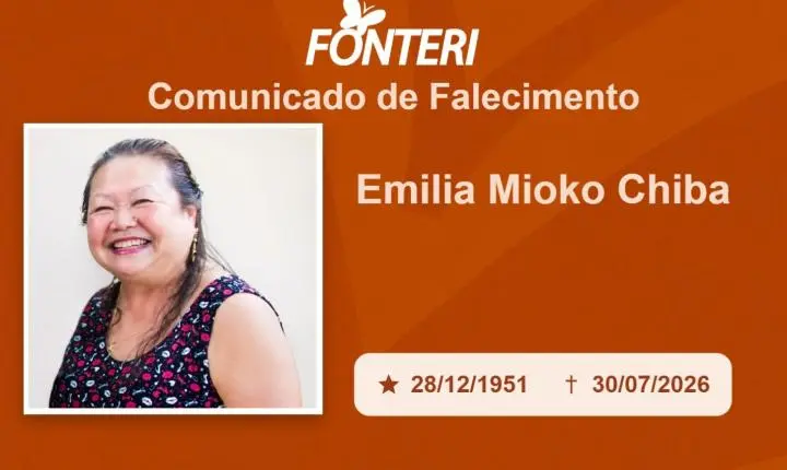 Com pesar, nos despedimos da Sra. Emilia Mioko Chiba