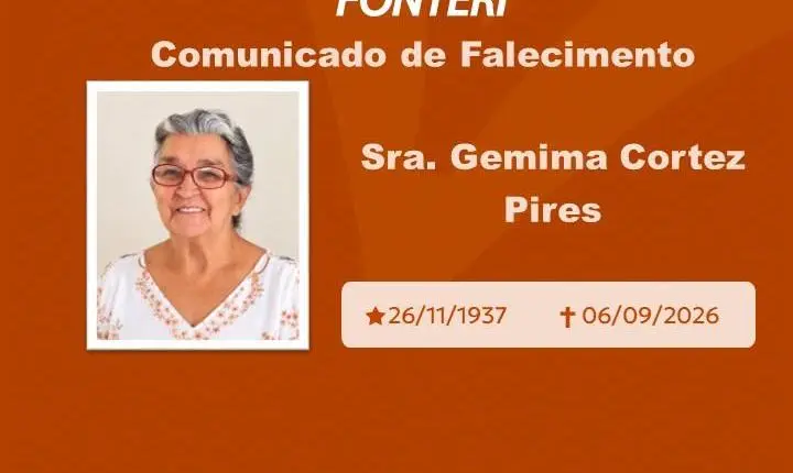 Com pesar, nos despedimos da Sra. Gemima Cortez Pires