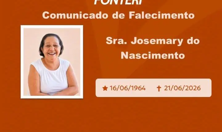 Com pesar, nos despedimos da Sra. Josemary do Nascimento