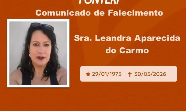 Com pesar, nos despedimos da Sra. Leandra Aparecida do Carmo   