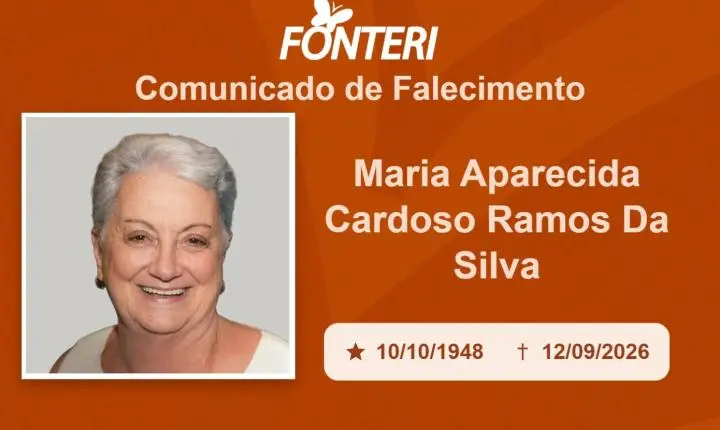 Com pesar, nos despedimos da Sra. Maria Aparecida Cardoso Ramos da Silva