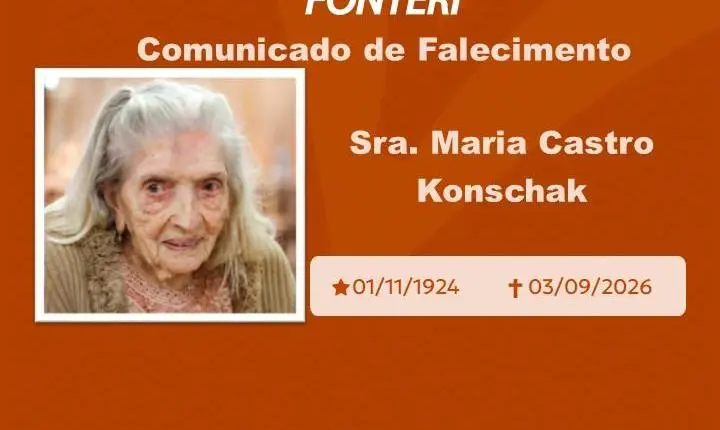 Com pesar, nos despedimos da Sra. Maria Castro Konschak