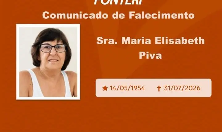 Com pesar, nos despedimos da Sra. Maria Elisabeth Piva