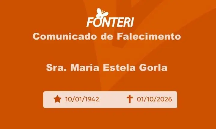 Com pesar, nos despedimos da Sra. Maria Estela Gorla 