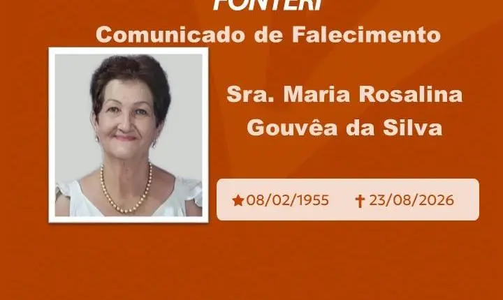 Com pesar, nos despedimos da Sra. Maria Rosalina Gouvêa da Silva