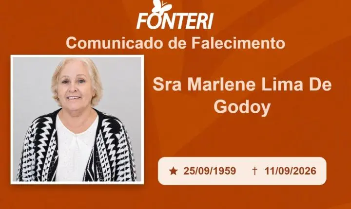 Com pesar, nos despedimos da Sra. Marlene Lima de Godoy