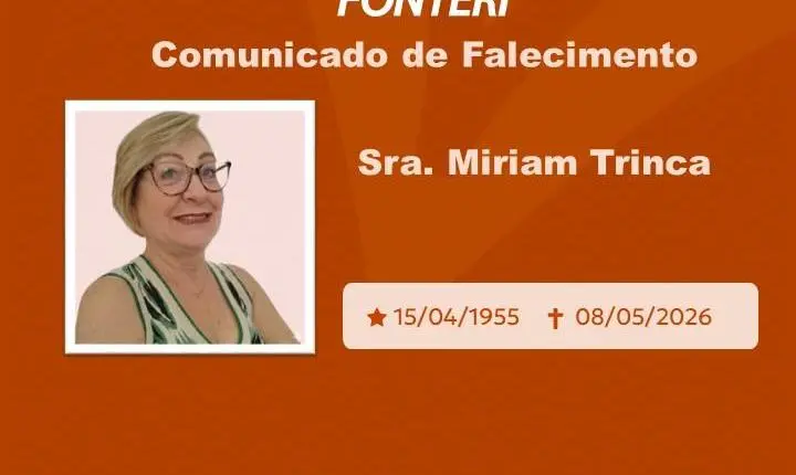 Com pesar, nos despedimos da Sra. Miriam Trinca