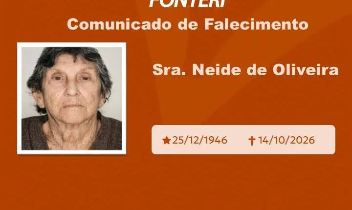 Com pesar, nos despedimos da Sra. Neide de Oliveira