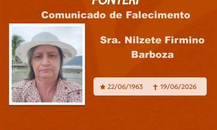 Com pesar, nos despedimos da Sra. Nilzete Firmino Barboza