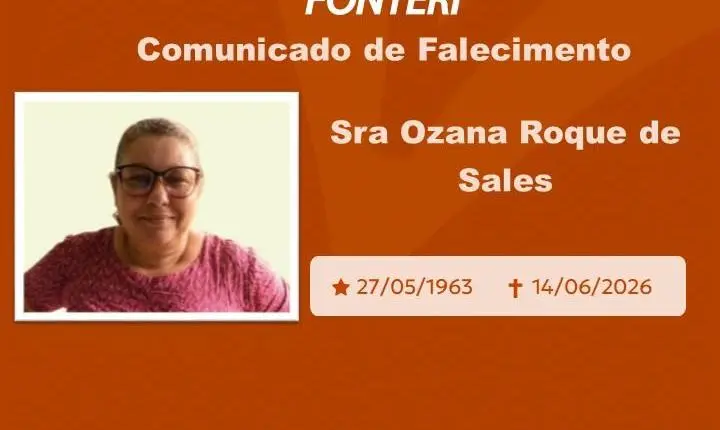 Com pesar, nos despedimos da Sra. Ozana Roque Sales