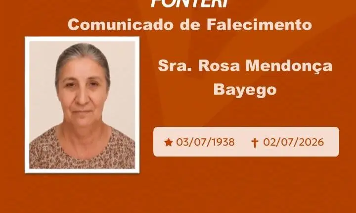 Com pesar, nos despedimos da Sra. Rosa Mendonça Bayego