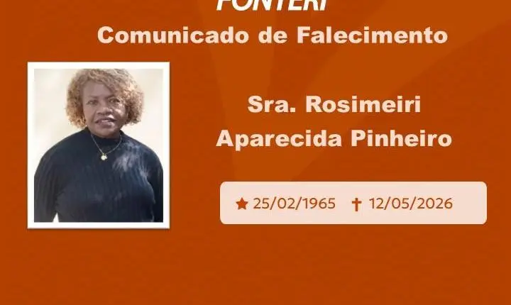 Com pesar, nos despedimos da Sra. Rosimeiri Aparecida Pinheiro