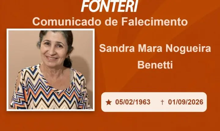 Com pesar, nos despedimos da Sra. Sandra Mara Nogueira Benetti
