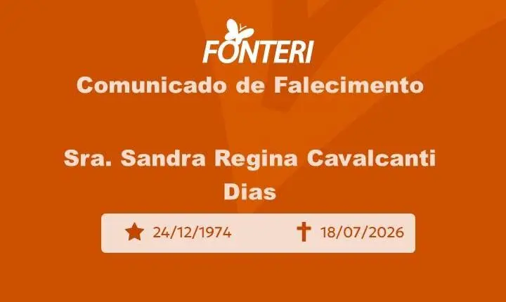Com pesar, nos despedimos da Sra. Sandra Regina Cavalcanti Dias 