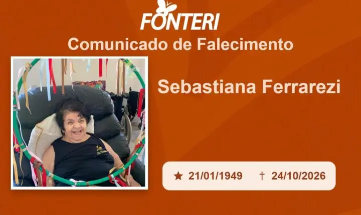 Com pesar, nos despedimos da Sra. Sebastiana Ferrarezi