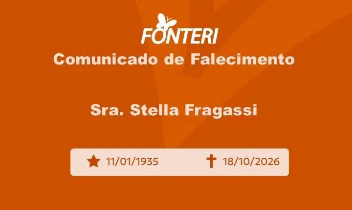 Com pesar, nos despedimos da Sra. Stella Fragassi