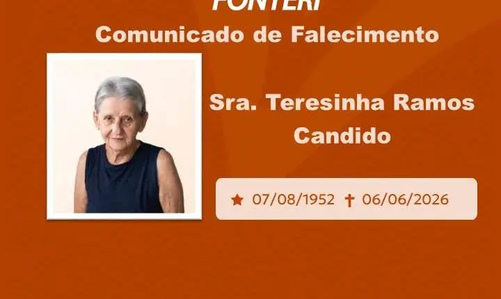 Com pesar, nos despedimos da Sra. Teresinha Moraes Candido 