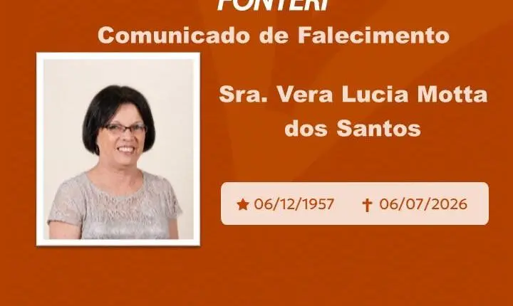 Com pesar, nos despedimos da Sra. Vera Lucia Motta dos Santos.