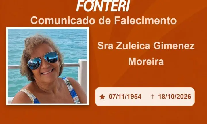 Com pesar, nos despedimos da Sra. Zuleica Gimenez Moreira.