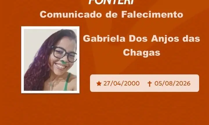 Com pesar, nos despedimos de Gabriela dos Anjos das Chagas 