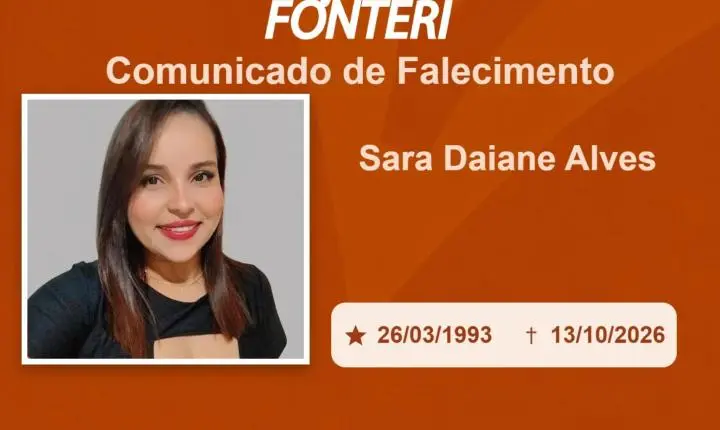 Com pesar, nos despedimos de Sara Daiane Alves