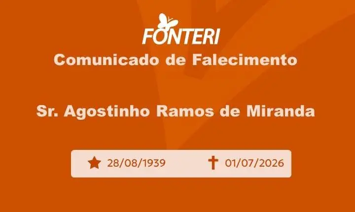 Com pesar, nos despedimos do Sr. Agostinho Ramos de Miranda