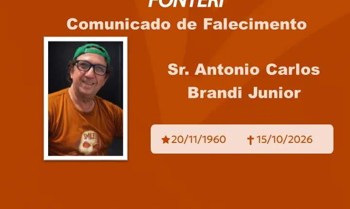 Com pesar, nos despedimos do Sr. Antonio Carlos Brandi Junior.