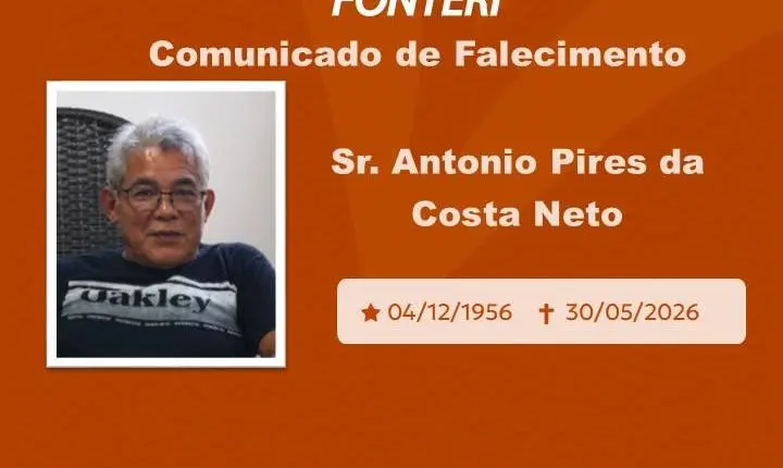 Com pesar, nos despedimos do Sr Antonio Pires da Costa Neto  