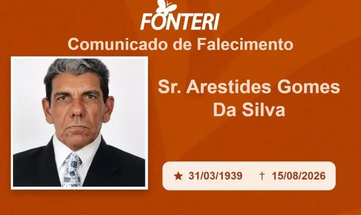 Com pesar, nos despedimos do Sr. Arestides Gomes da Silva